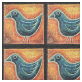 Stoff, Blauer Vogel Stoff (Muster)