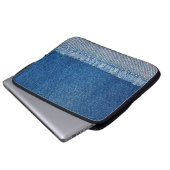 Stoff Blue Jeans Background, Denim Textur Laptopschutzhülle (Vorne Knopf)