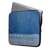 Stoff Blue Jeans Background, Denim Textur Laptopschutzhülle (Vorderseite Links)