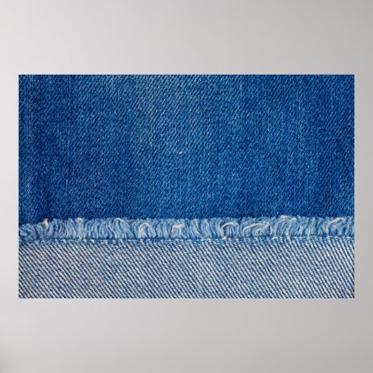 Stoff Blue Jeans Background, Denim Textur Poster (Vorne)
