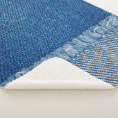 Stoff Blue Jeans Background, Denim Textur Sherpadecke (3/4)