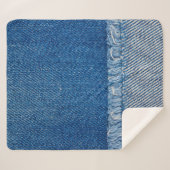 Stoff Blue Jeans Background, Denim Textur Sherpadecke (Vorderseite (Horizontal))