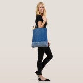 Stoff Blue Jeans Background, Denim Textur Tasche (Am Model)