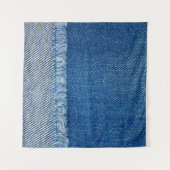 Stoff Blue Jeans Background, Denim Textur Wandteppich (Vorderseite (Horizontal))