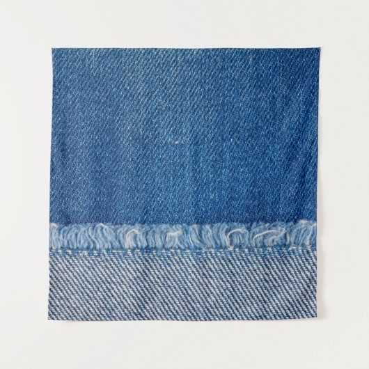 Stoff Blue Jeans Background, Denim Textur Wandteppich (Vorderseite)