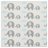 Stoff - Elefanten Blau (Muster)