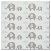 Stoff - Elephants Blau (Muster)