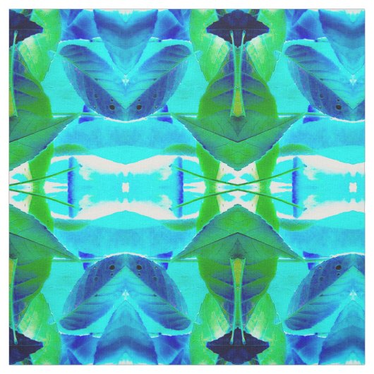 Stoff für blaue Aqua-Blätter (Muster)