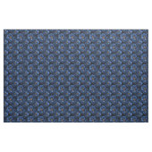 Stoff für blaue Blume in der Nacht (Yard (91,4 cm))