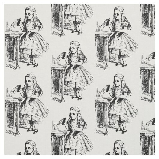 Stoff für Vintage Alice im Wunderland trinken (Muster)