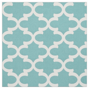 Stoff - geometrisches blau-weißes Muster