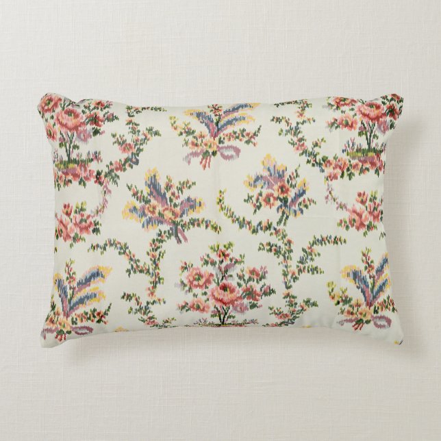 Stoff gesponnen für Königin Marie Antoinette beim Dekokissen (Vorderseite)