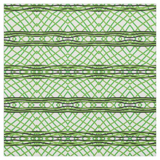 Stoff - grün/schwarz/weiß (Muster)