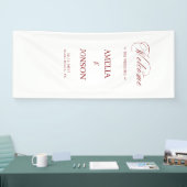 Stoff Hochzeit Willkommensschild Moderne Hochzeit Banner (Messe)