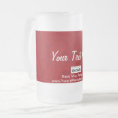 Stoff, Ihr Text hier Mattglas Bierglas (Vorderseite Links)