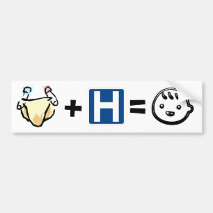 Stoff + Krankenhaus = glückliches Baby Autoaufkleber