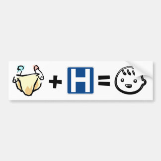 Stoff + Krankenhaus = glückliches Baby Autoaufkleber