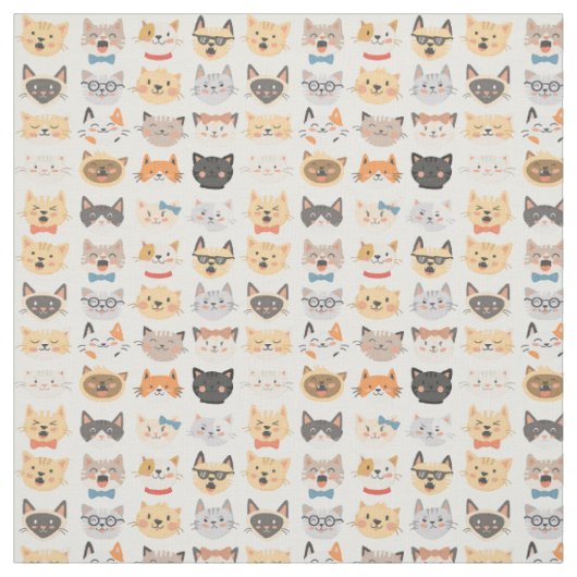 Stoff - Lustiges Gesicht (Muster)