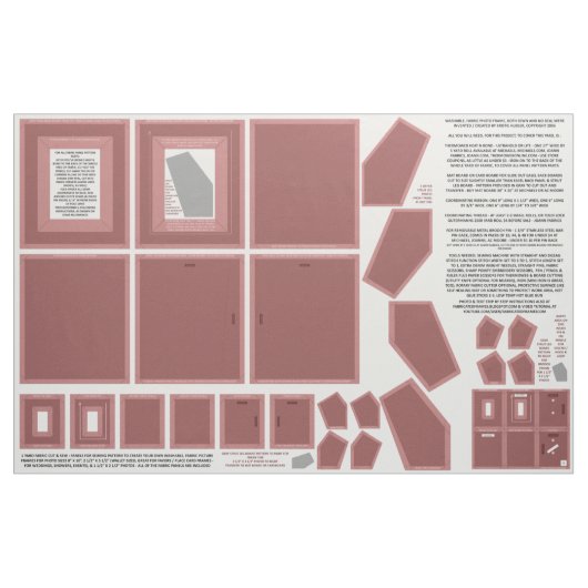 Stoff Marsala Farbe Bilderrahmen 3 Größen (Yard (91,4 cm))