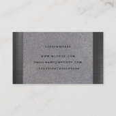 Stoff | Metallisch Visitenkarte (Rückseite)