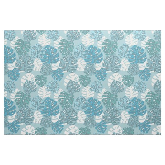 Stoff mit blauen Blätter (Yard (91,4 cm))
