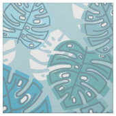 Stoff mit blauen Blätter (Muster)