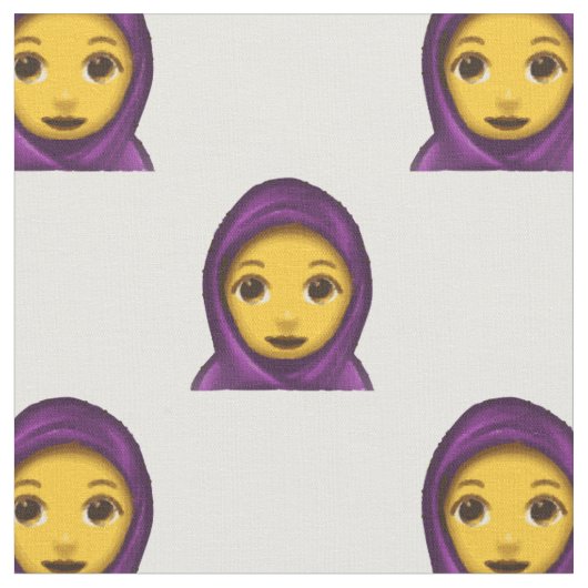 Stoff mit Emoji-Hidschab (Nahaufnahme)