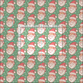 Stoff mit Retromuster des Vintagen Weihnachtsmanne (Kachel)