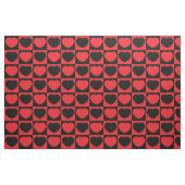 Stoff mit schwarzen und roten Herzen (Yard (91,4 cm))