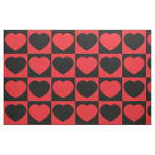 Stoff mit schwarzen und roten Herzen (Fat Quarter (45,7 x 55,9 cm))