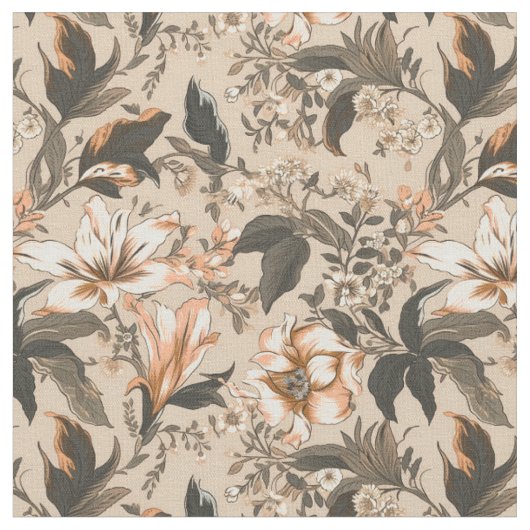 Stoff mit vintage Blumenmuster (Nahaufnahme)