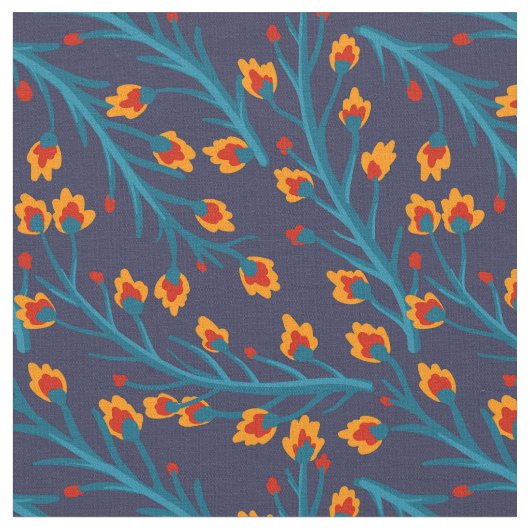 Stoff mit Vintagem Blumenmuster. (Nahaufnahme)