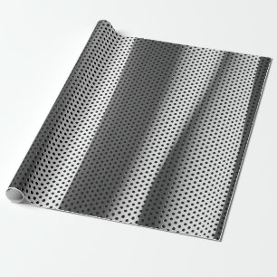 Stoff mit weißem und schwarzem Polka-Dot Geschenkpapier