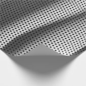 Stoff mit weißem und schwarzem Polka-Dot Geschenkpapier (Ecke)