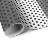 Stoff mit weißem und schwarzem Polka-Dot Geschenkpapier (Rolleneckpunkt)