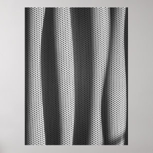 Stoff mit weißem und schwarzem Polka-Dot Poster