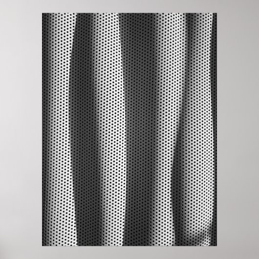 Stoff mit weißem und schwarzem Polka-Dot Poster (Vorne)