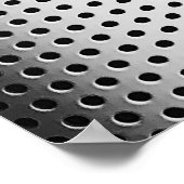 Stoff mit weißem und schwarzem Polka-Dot Poster (Ecke)