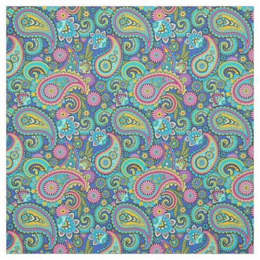 Stoff - Pasley Grün und Blau (Muster)