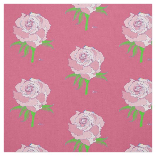 Stoff - Rose in Farbtönen (Muster)