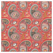 Stoff - rotes Paisleymuster (Muster)