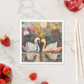 Stoff-Schwan-Serviette Serviette (Beispiel)