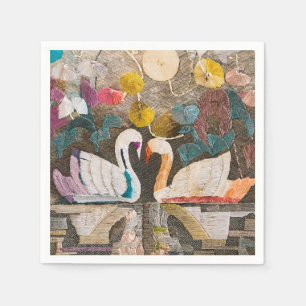Stoff-Schwan-Serviette Serviette