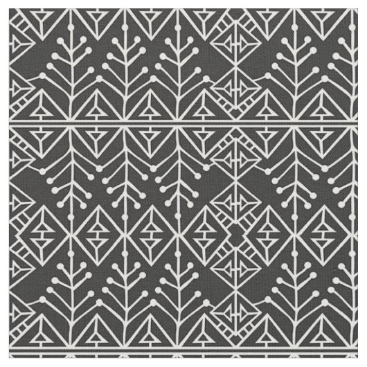 Stoff - Schwarz-Weiß-Aztek-Muster (Nahaufnahme)
