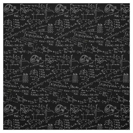 Stoff - Schwarz-Weiß-Math-Formel (Muster)