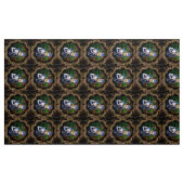 Stoff | Silberner Schlafender Buddha Collage (Yard (91,4 cm))