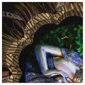 Stoff | Silver Sleeping Buddha Collage (Nahaufnahme)