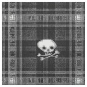 Stoff Trendskull Schwarz-weiß kariert cool (Muster)