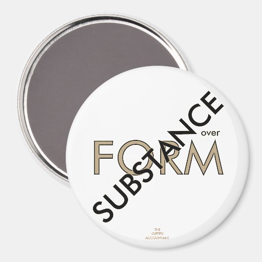 "Stoff über Form" Magnet (Vorderseite/Rückseite)