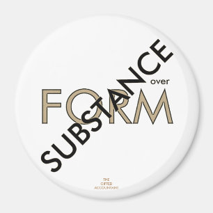 "Stoff über Form" Magnet